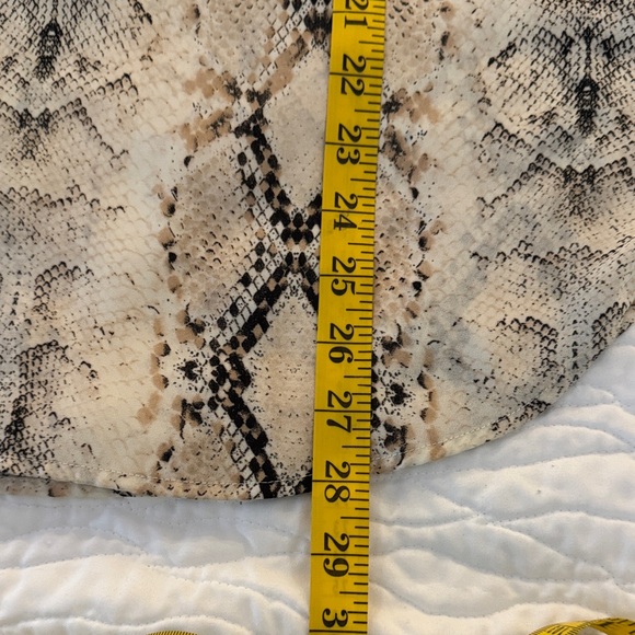 Lush Snake Print Blouse in Cream and Black - Picture 7 of 7